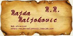 Majda Maljoković vizit kartica